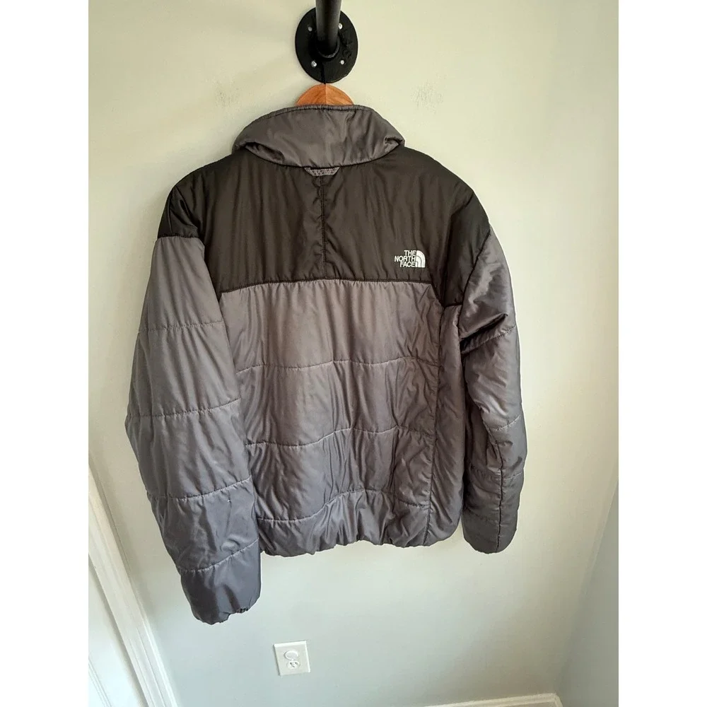 The North Face Mens Grey Black Two Tone Quilted Puffer Jacket Size Large L/G
